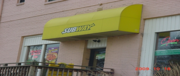 Subway internally illuminated  Rack Signs Pittsburgh