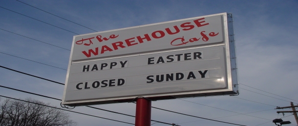 Double sided internally illumi Rack Signs Pittsburgh