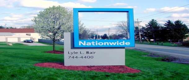 Double sided monument sign Rack Signs Pittsburgh