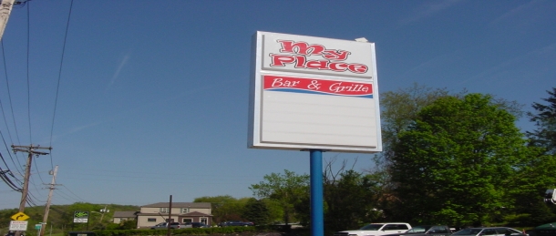 Double sided internally illumi Rack Signs Pittsburgh