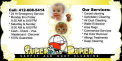 Super Duper Carpet and Duct Cleaning Pittsburgh Logo