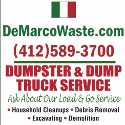 DeMarco Waste and Dumpster Service Logo